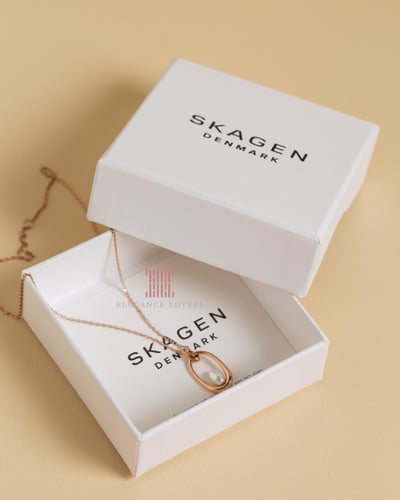 سلسال لؤلؤ مطلي ذهب ماركة سكيجان - روز قولد