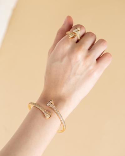 طقم إسوارة + خاتم مارلي ديزاين ماركة Elegance Love...