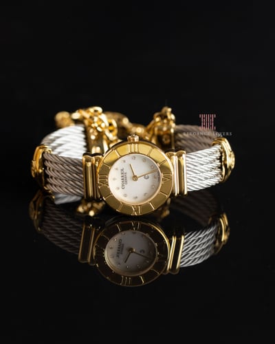ساعة ألماس نسائية مع إسوارة ماركة شاريول ST Tropez...