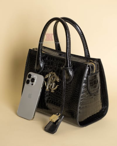 شنطة كتف ماركة روبرتو كافالي Black Croco
