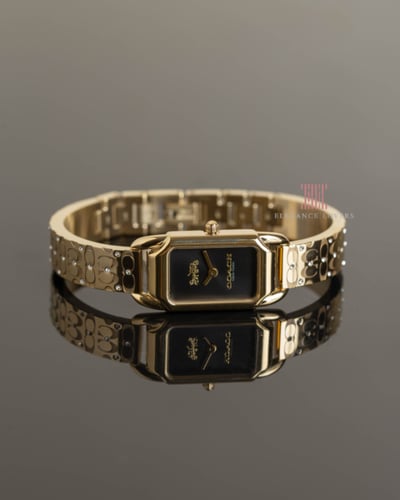 ساعة نسائية كريستال ماركة كوتش - Cadie Gold/Black...