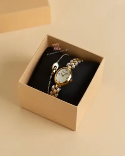طقم نسائي ساعة + إسوارة ماركة كوتش SAMMY GIFT SET