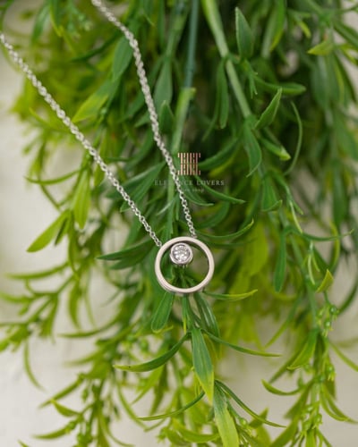 سلسال كريستال ماركة سكيجان - Dual Circle Silver