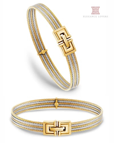 إسوارة مطلية ذهب ماركة شاريول - BIARRITZ BANGLE
