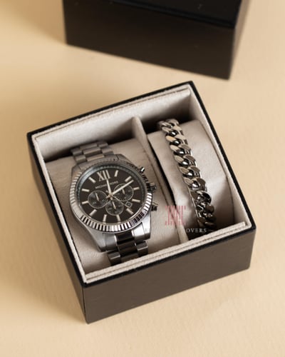 طقم رجالي ساعة + إسوارة ماركة مايكل كورس MK9217SET