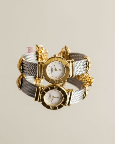 ساعة ألماس نسائية مع إسوارة ماركة شاريول ST Tropez...