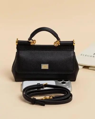 شنطة ليلى جلد طبيعي إيطالي ماركة Elegance Lovers