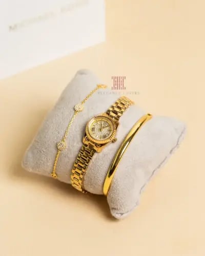 طقم نسائي ساعة + إسوارة ماركة مايكل كورس MK4944SET