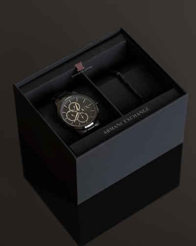 طقم رجالي ساعة + إسوارة ماركة ارماني اكسشينج AX715...