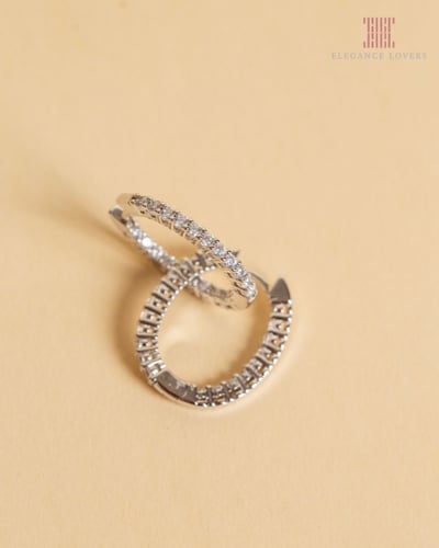 حلق التنس مطلي ذهب ماركة Elegance Lovers