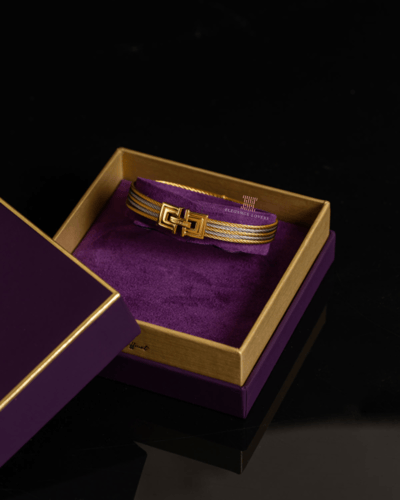 إسوارة مطلية ذهب ماركة شاريول - BIARRITZ BANGLE