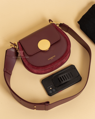 شنطة كتف ماركة Yucca Suede Dark Cherry - LePARMENT...