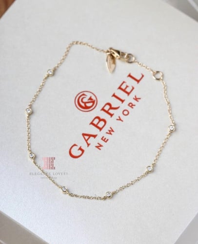 إسوارة ألماس و ذهب قيراط 14 ماركة جابرييل