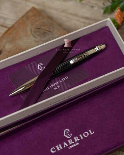 قلم عريض اسود/فضي ماركة شاريول