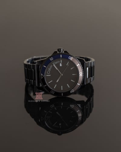 ساعة رجالية ماركة كالفين كلاين Elegant Black & Blu...