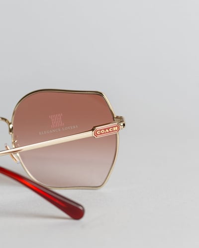 نظارة شمسية نسائية ماركة كوتش Shiny Light Gold