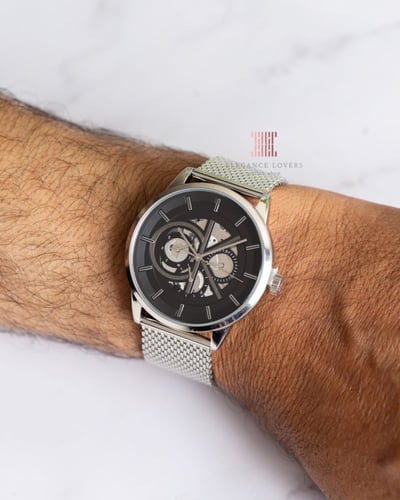 ساعة رجالية ماركة كالفين كلاين Silver Chain CK Log...