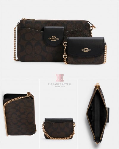 طقم شنطة كروس + محفظة ماركة كوتش