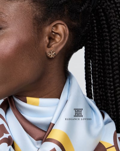 حلق مطلي ذهب ماركة توري بورش - ذهبي