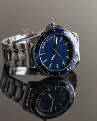 ساعة رجالية ماركة كالفين كلاين - Dual Blue Dial