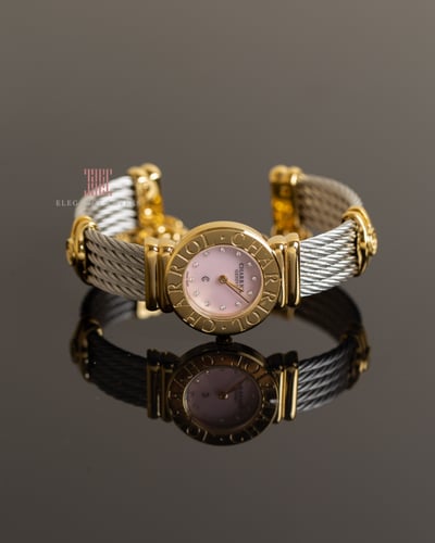 ساعة ألماس نسائية مع إسوارة ماركة شاريول ST TROPEZ...