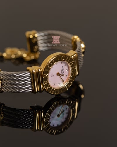 ساعة ألماس نسائية مع إسوارة ماركة شاريول ST TROPEZ...