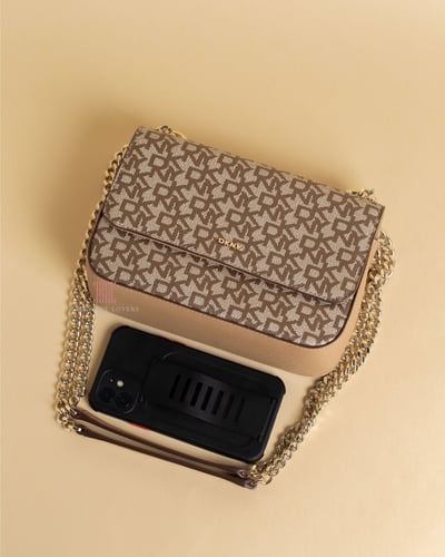 شنطة كروس ماركة دكني - Flap Khaki Signature
