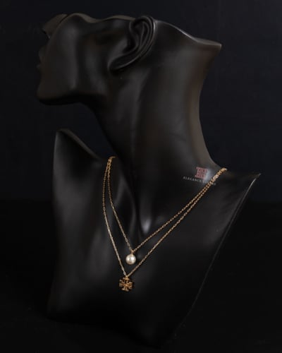 سلسال توري بورش دبل لؤلؤ/لوجو - Tory Logo/Pearl