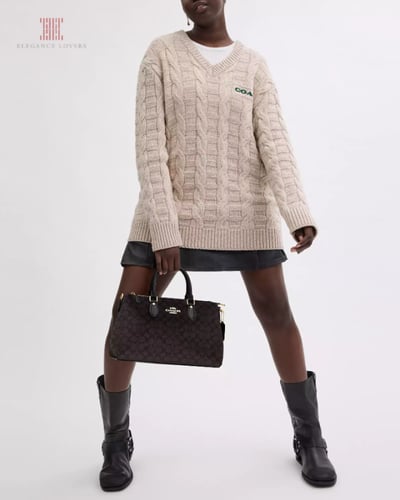 شنطة كتف ماركة كوتش Georgia Satchel Bag in Signatu...