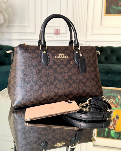 شنطة كتف ماركة كوتش Georgia Satchel Bag in Signatu...