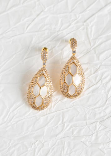 حلق بولغاري ديزاين مطلي ذهب ماركة Elegance Lovers