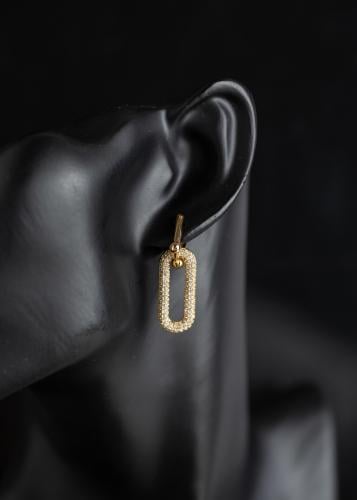 حلق تيفاني ديزاين مطلي ذهب أصفر ماركة Elegance Lov...