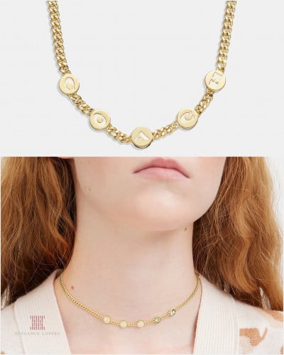 عقد مطلي ذهب ماركة كوتش