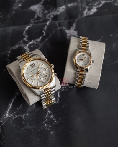 طقم ساعات نسائي + رجالي ماركة مايكل كورس MK4952SET