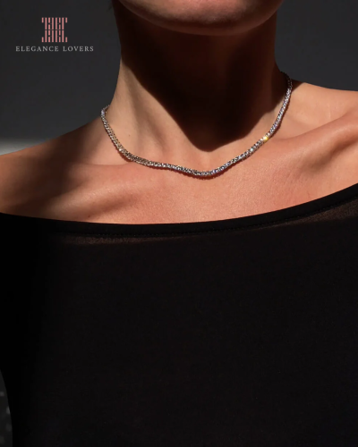 سلسال التنس مطلي ذهب ماركة Elegance Lovers