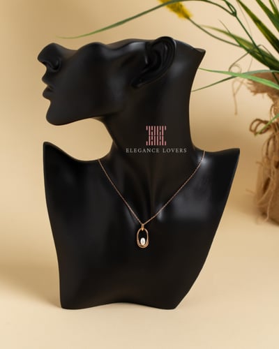 سلسال لؤلؤ مطلي ذهب ماركة سكيجان - روز قولد