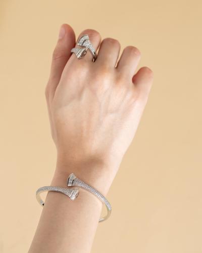 طقم إسوارة + خاتم مارلي ديزاين ماركة Elegance Love...