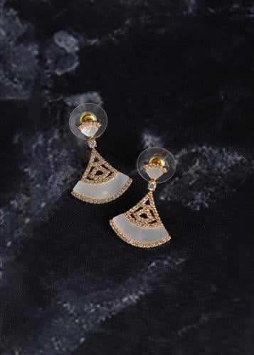 حلق بولغاري ديزاين مطلي ذهب ماركة Elegance Lovers