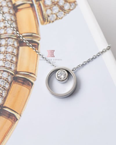 سلسال كريستال ماركة سكيجان - Dual Circle Silver