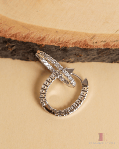 حلق التنس مطلي ذهب ماركة Elegance Lovers