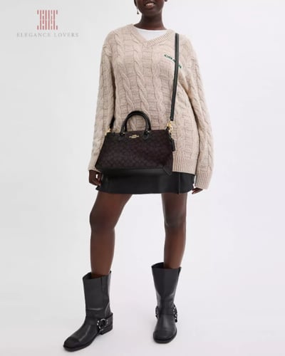 شنطة كتف ماركة كوتش Georgia Satchel Bag in Signatu...