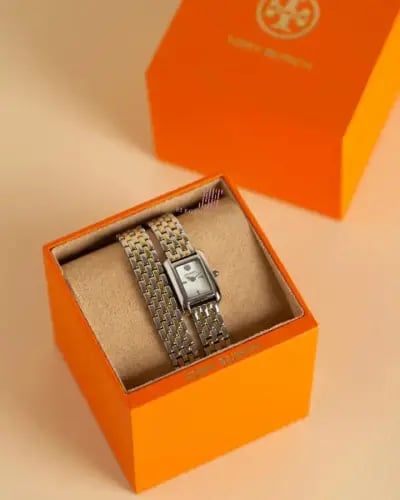 ساعة نسائية ماركة توري بورش TBW1093 Mini Elenor Dual Two Tone Strap