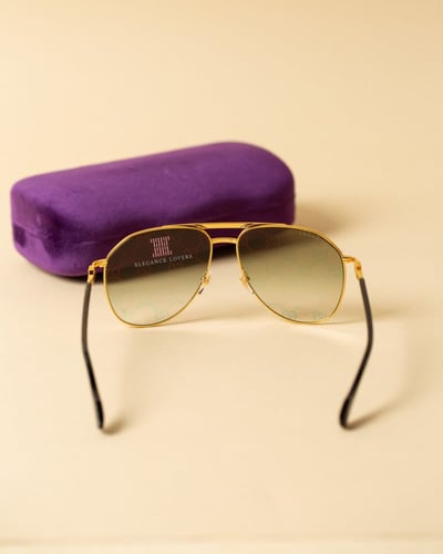 نظارة شمسية مناسبة للجنسين ماركة غوتشي - GUCCI Log...