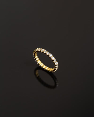 طقم خواتم (Gold Radiant Set) فضة مُرصعة بحجر الموي...