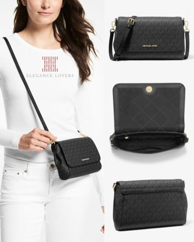 شنطة كروس ماركة مايكل كورس - Flap Crossbody Black...