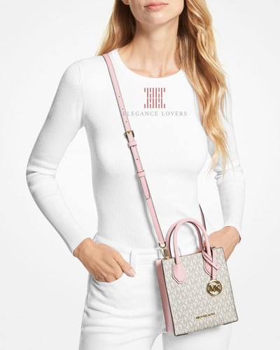 شنطة كروس ماركة مايكل كورس - أبيض سيقنتشر