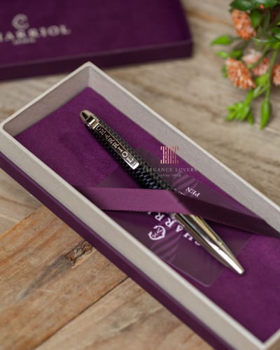 قلم عريض اسود/فضي ماركة شاريول