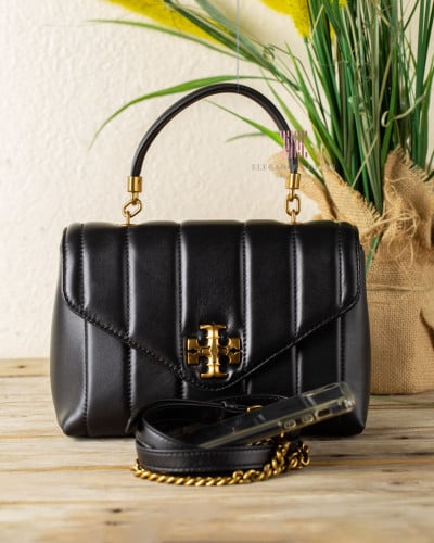 شنطة كتف/كروس ماركة توري بورش - أسود مقلم