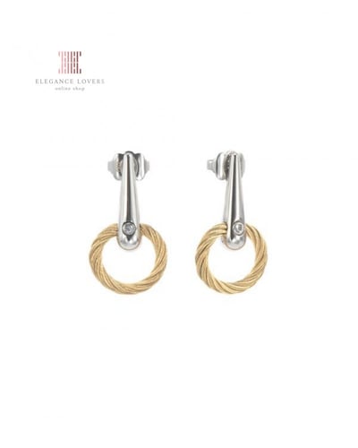 حلق مطلي ذهب ماركة شاريول - ZEN Straight Round