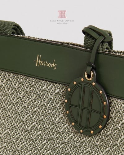 شنطة كتف + محفظة داخلية ماركة هارودز - Green/Olive